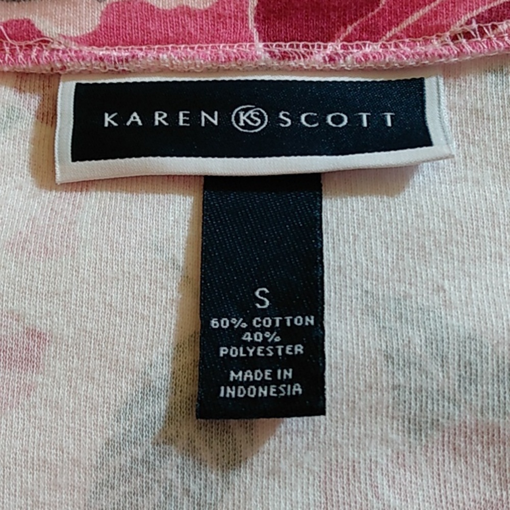 Karen Scott Floral Top – Pink – Women Size S - Picture 7 of 8
